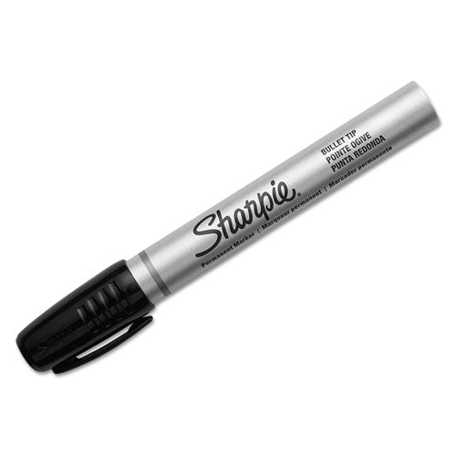 Sharpie Durable Metal Barrel Permanent Marker, Medium Bullet Tip, Black 1794229