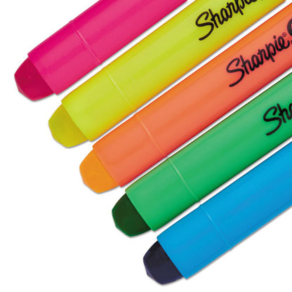 Sharpie Gel Highlighters, Assorted Ink Colors, Bullet Tip, Assorted Barrel Colors, 5-Set 1803277
