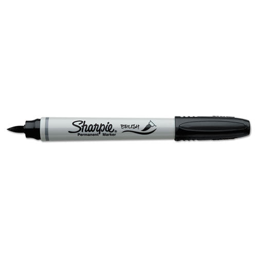 Sharpie Brush Tip Permanent Marker, Medium Brush Tip, Black, Dozen 1810705