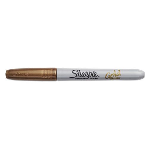 Sharpie Metallic Fine Point Permanent Markers, Fine Bullet Tip, Gold, Dozen 1823887