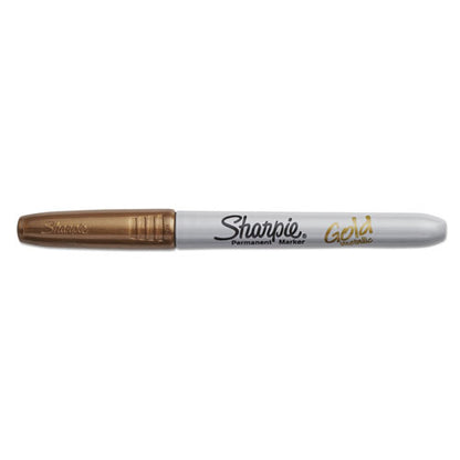 Sharpie Metallic Fine Point Permanent Markers, Fine Bullet Tip, Gold, Dozen 1823887