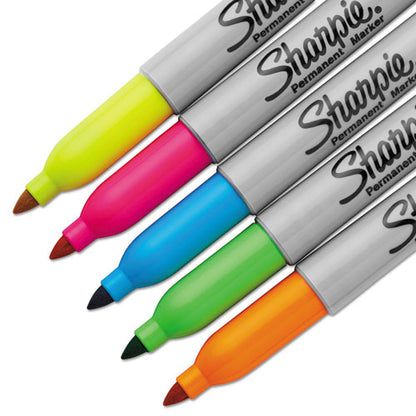 Sharpie Neon Permanent Markers, Fine Bullet Tip, Assorted Colors, 5-Pack 1860443