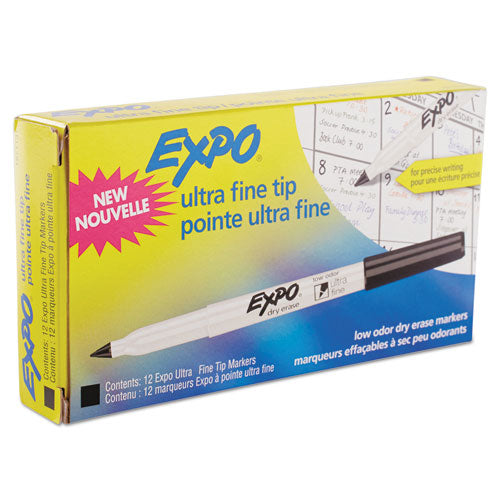 EXPO Low-Odor Dry-Erase Marker, Extra-Fine Needle Tip, Black 1871131