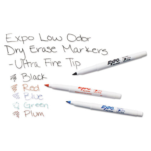 EXPO Low-Odor Dry Erase Marker Starter Set, Extra-Fine Needle Tip, Assorted Colors, 5-Set 1884310