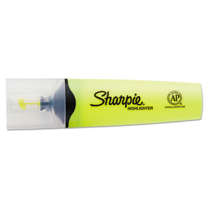 Sharpie Clearview Tank-Style Highlighter, Fluorescent Yellow Ink, Chisel Tip, Yellow-Black-Clear Barrel, Dozen 1897847
