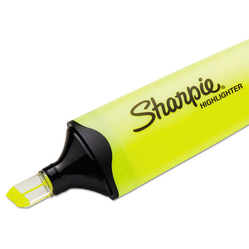Sharpie Clearview Tank-Style Highlighter, Fluorescent Yellow Ink, Chisel Tip, Yellow-Black-Clear Barrel, Dozen 1897847