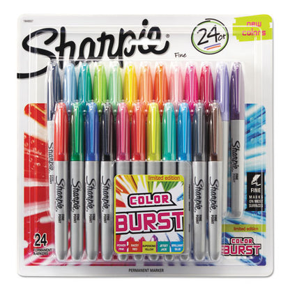 Sharpie Fine Tip Permanent Marker, Fine Bullet Tip, Assorted Limited Edition Color Burst and Classic Colors, 24-Pack 1949557