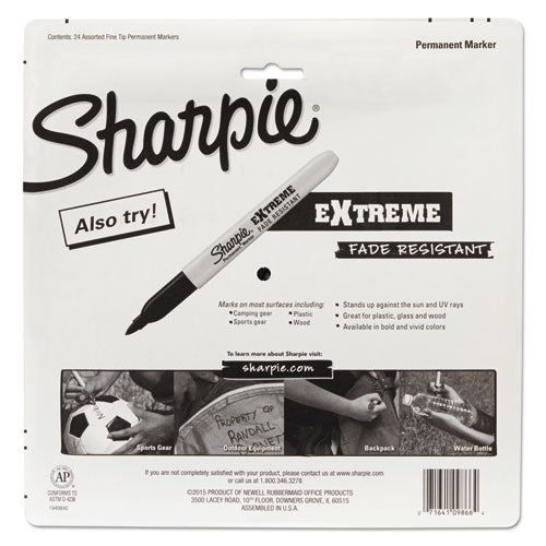 Sharpie Fine Tip Permanent Marker, Fine Bullet Tip, Assorted Limited Edition Color Burst and Classic Colors, 24-Pack 1949557