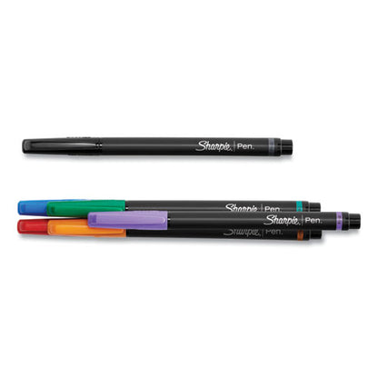 Sharpie Water-Resistant Ink Porous Point Pen, Stick, Fine 0.4 mm, Assorted Ink and Barrel Colors, 6-Pack 1976527