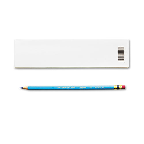 Prismacolor Col-Erase Pencil with Eraser, 0.7 mm, 2B (#1), Non-Photo Blue Lead, Non-Photo Blue Barrel, Dozen 20028
