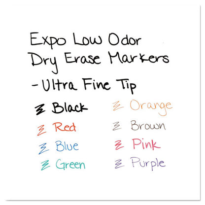 EXPO Low-Odor Dry Erase Marker Office Value Pack, Extra-Fine Needle Tip, Assorted Colors, 36-Pack 2003895