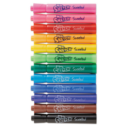 Mr. Sketch Scented Watercolor Marker Classroom Pack, Broad Chisel Tip, Assorted Colors, 36-Pack 2003992