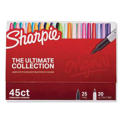 Sharpie Permanent Markers Ultimate Collection, Assorted Tip Sizes-Types, Assorted Colors, 45-Pack 2011580