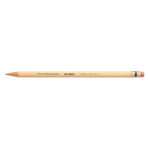 Prismacolor Col-Erase Pencil with Eraser, 0.7 mm, 2B (#1), Assorted Lead-Barrel Colors, Dozen 20516