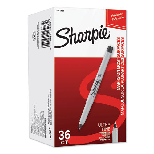 Sharpie Ultra Fine Tip Permanent Marker, Ultra-Fine Bullet Tip, Black, 36-Pack 2082960