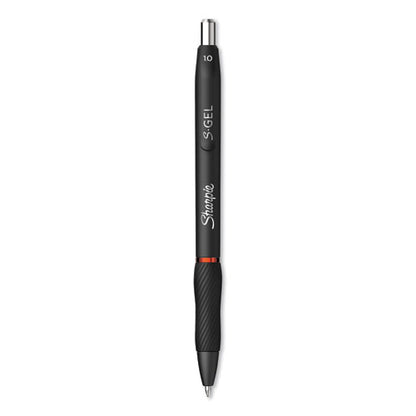 Sharpie S-Gel S-Gel High-Performance Gel Pen, Retractable, Bold 1 mm, Red Ink, Black Barrel, Dozen 2096136