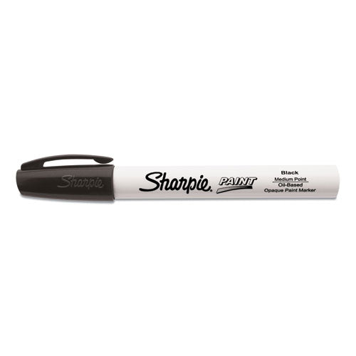 Sharpie Permanent Paint Marker, Medium Bullet Tip, Black, Dozen 2107615