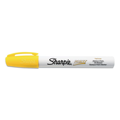 Sharpie Permanent Paint Marker, Medium Bullet Tip, Yellow, Dozen 2107619