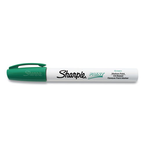 Sharpie Permanent Paint Marker, Medium Bullet Tip, Green, 12-Pack 2107620