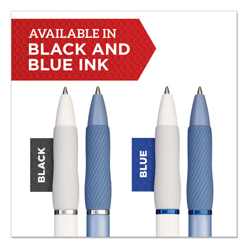 Sharpie S-Gel S-Gel Fashion Barrel Gel Pen, Retractable, Medium 0.7 mm, Black Ink, Frost Blue Barrel, Dozen 2126232