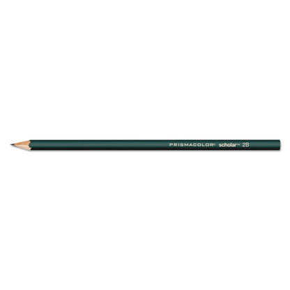 Prismacolor Scholar Graphite Pencil Set, 2 mm, Assorted Lead Hardness Ratings, Black Lead, Dark Green Barrel, 4-Set 2502