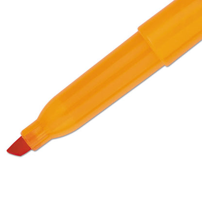 Sharpie Pocket Style Highlighters, Fluorescent Orange Ink, Chisel Tip, Orange Barrel, Dozen 27006