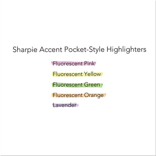 Sharpie Pocket Style Highlighters, Fluorescent Yellow Ink, Chisel Tip, Yellow Barrel, Dozen 27025