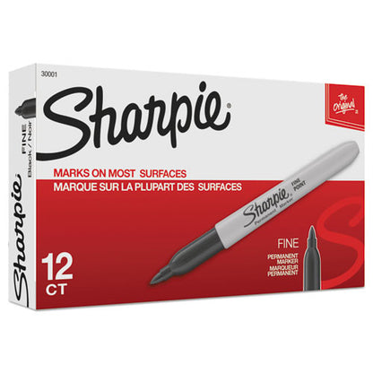 Sharpie Fine Tip Permanent Marker, Fine Bullet Tip, Black 30001
