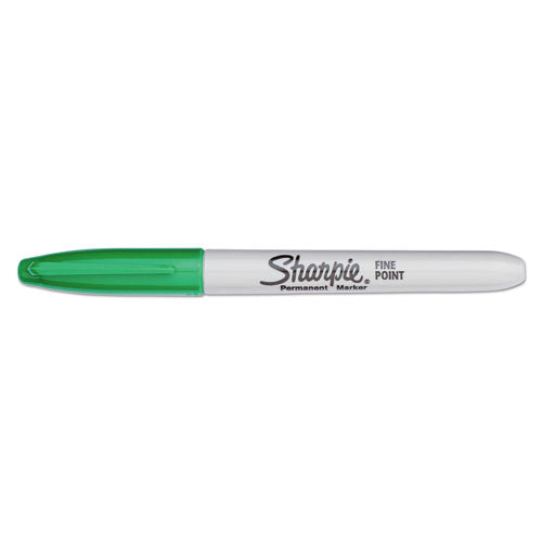 Sharpie Fine Bullet Tip Permanent Marker, Green, Dozen 30004