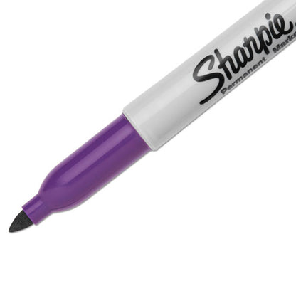 Sharpie Fine Tip Permanent Marker, Fine Bullet Tip, Purple, Dozen 30008