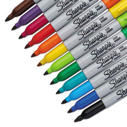 Sharpie Fine Tip Permanent Marker, Fine Bullet Tip, Assorted Colors, 12-Set 30072