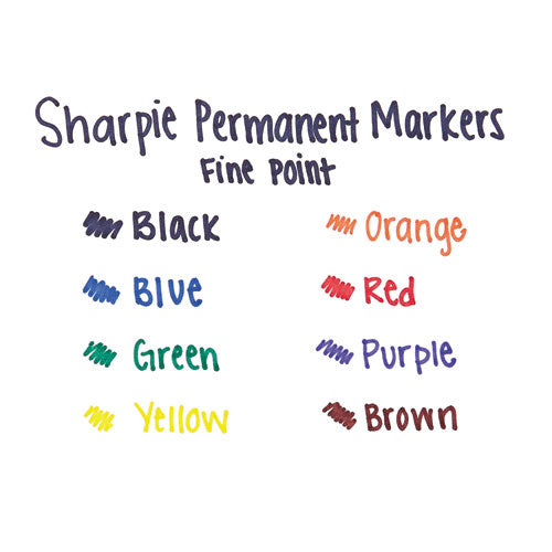 Sharpie Fine Tip Permanent Marker, Fine Bullet Tip, Assorted Colors, 8-Set 30078