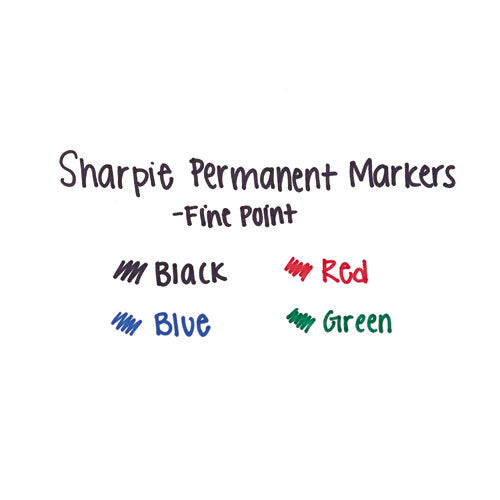 Sharpie Fine Tip Permanent Marker, Fine Bullet Tip, Assorted Colors, 4-Set 30174PP