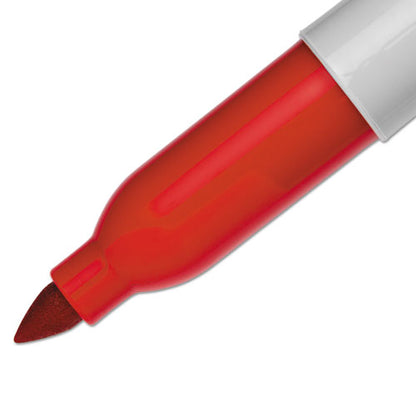 Sharpie Super Permanent Marker, Fine Bullet Tip, Red, Dozen 33002