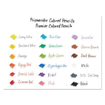 Prismacolor Premier Colored Pencil, 3 mm, 2B (#1), White Lead, White Barrel, Dozen 3365