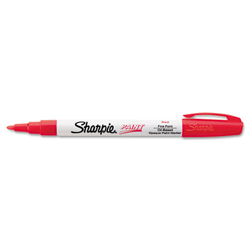 Sharpie Permanent Paint Marker, Fine Bullet Tip, Red 35535