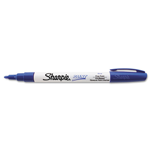 Sharpie Permanent Paint Marker, Fine Bullet Tip, Blue 35536