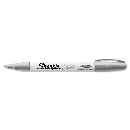 Sharpie Permanent Paint Marker, Fine Bullet Tip, Silver 35545