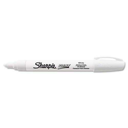 Sharpie Permanent Paint Marker, Medium Bullet Tip, White 35558