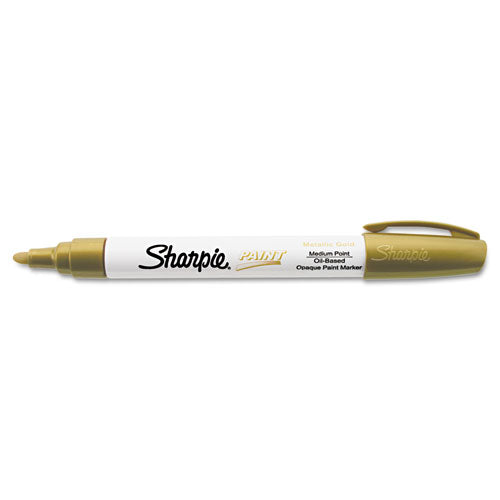 Sharpie Permanent Paint Marker, Medium Bullet Tip, Gold 35559