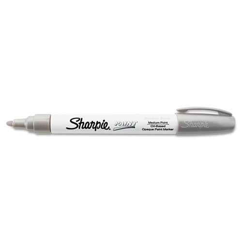 Sharpie Permanent Paint Marker, Medium Bullet Tip, Silver 35560
