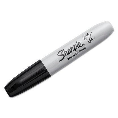 Sharpie Chisel Tip Permanent Marker, Medium Chisel Tip, Black, 4-Pack 38264PP