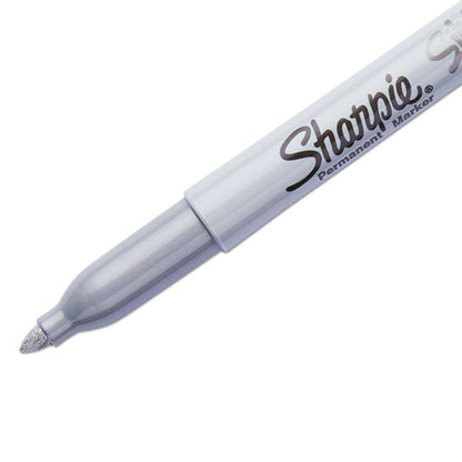 Sharpie Metallic Fine Point Permanent Markers, Fine Bullet Tip, Metallic Silver, 4-Pack 39109PP
