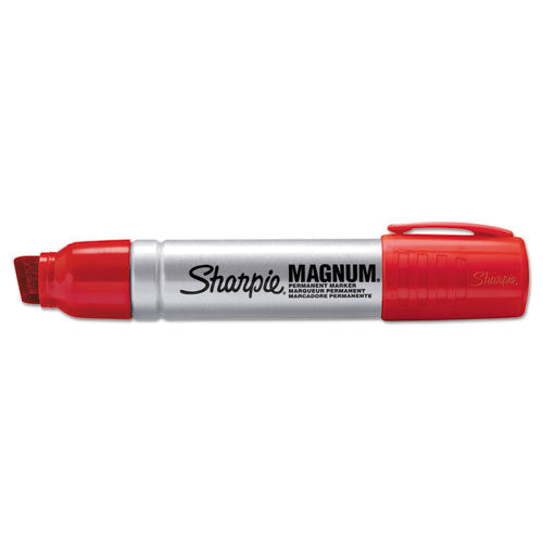 Sharpie Magnum Permanent Marker, Broad Chisel Tip, Red 44002