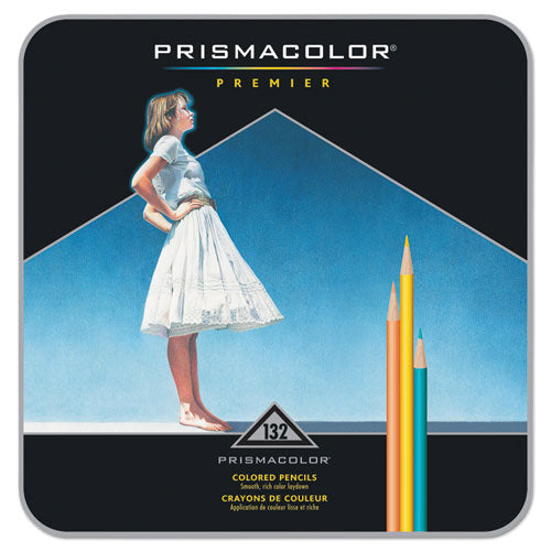 Prismacolor Premier Colored Pencil, 0.7 mm, 2B (#1), Assorted Lead-Barrel Colors, 132-Pack 4484