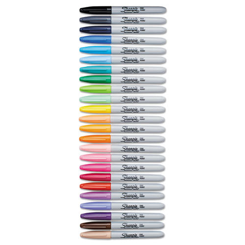 Sharpie Fine Tip Permanent Marker, Fine Bullet Tip, Assorted Colors, 24-Set 75846