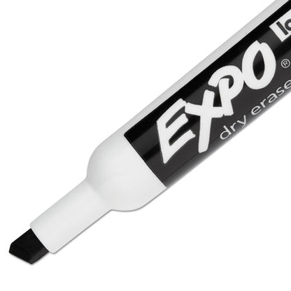 EXPO Low-Odor Dry-Erase Marker, Broad Chisel Tip, Black, Dozen 80001