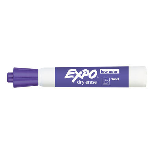 EXPO Low-Odor Dry-Erase Marker, Broad Chisel Tip, Purple 80008