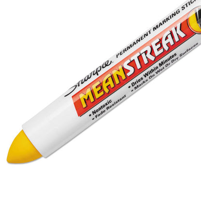 Sharpie Mean Streak Marking Stick, Broad Bullet Tip, Yellow 85005