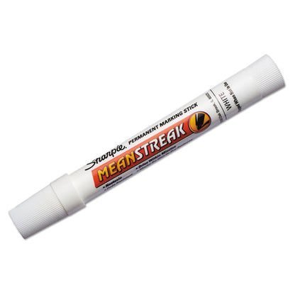 Sharpie Mean Streak Marking Stick, Broad Chisel Tip, White 85018